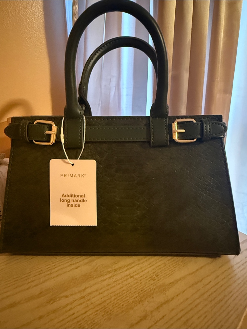 Primark Dark Green Structured Top-Handle Bag
